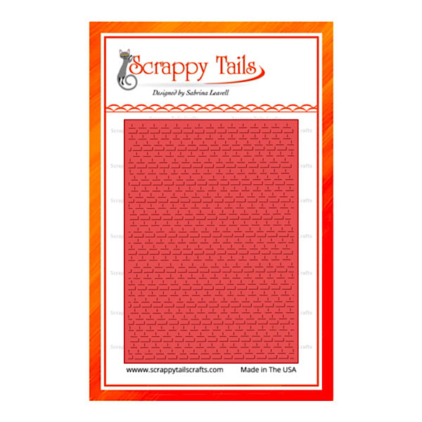 A7 Christmas House Brick Background Metal Craft Die