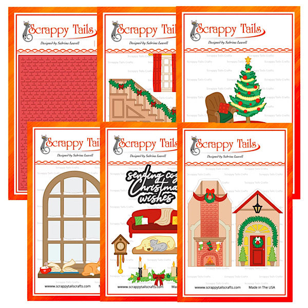 Christmas House Trifold Metal Craft Die Bundle