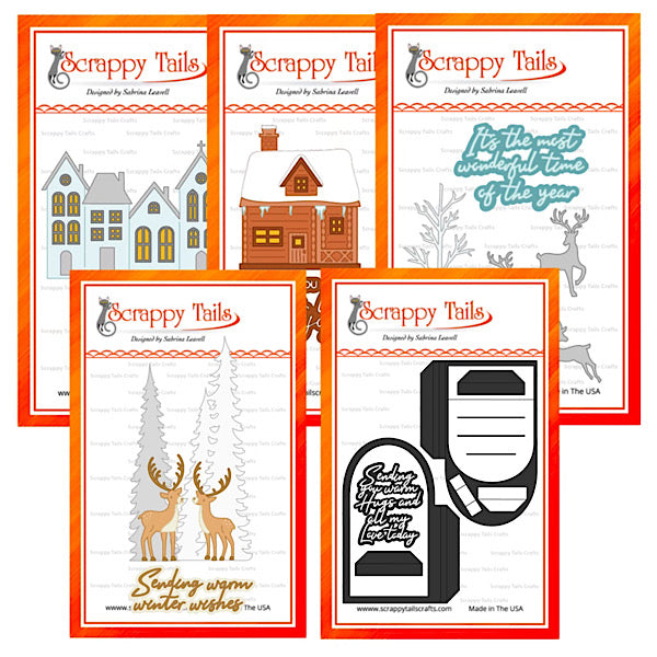 Preorder - ships 11/5 Winterscape & A7 Trifold Pop Up Card Base Metal Craft Die Bundle