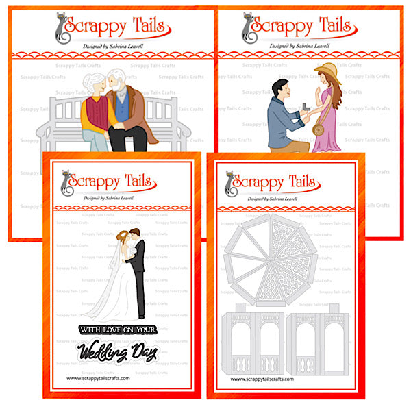 Save 5% - Limited Time - 4 Piece Gazebo Structure and Love Couples Metal Craft Die Bundle