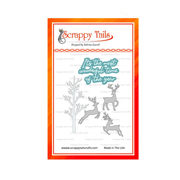 Preorder- ships 11/05- Winterscape Deer Silhouettes Metal Craft Die