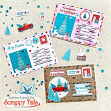 6x8 Christmas Postcards and Tags Stamp Set and Coordinating Die Bundle