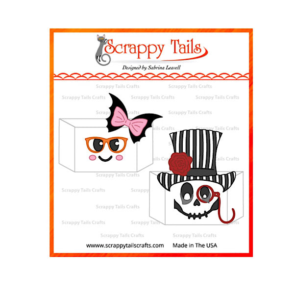 Skull & Ghost Duo Add-On for A7 Pumpkin Pop Up Card Metal Craft Die