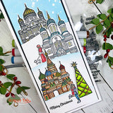 Russian Winter Village 6x6 Stamp and Coordinating Die Bundle