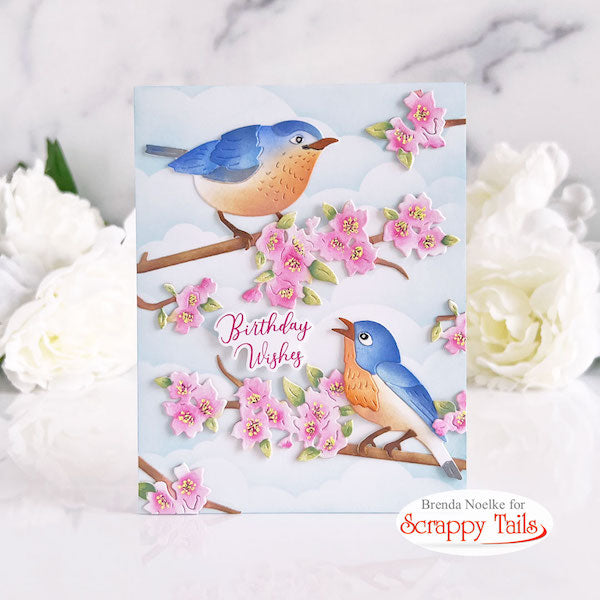 Spring Birthday Card- with birds!