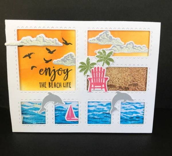 Beach Inspired Window Card – Scrappy Tails Crafts