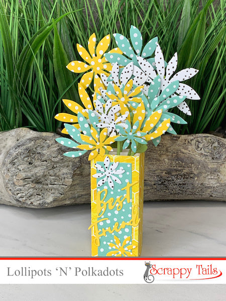 Pop up Flower Vase Card Using Pattern Papers
