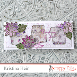 Purple Poinsettia Shaker Card