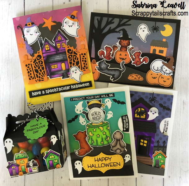 Halloween Cards Created With New and Old Lawn Fawn Products