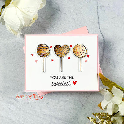 Clean and Simple Valentine Card with Cake Pops