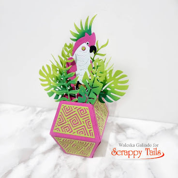 Cockatoo Pop up Vase Card