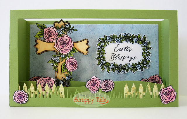 Easter Blessings Slimline Shadow Box Card