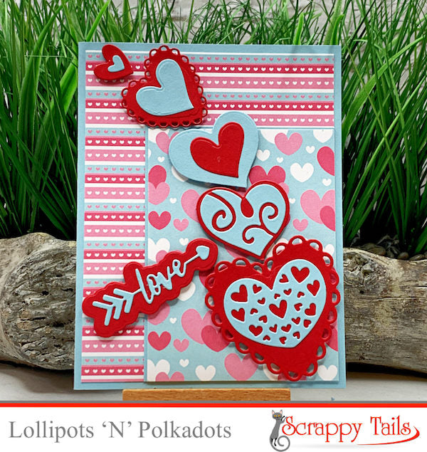 Valentine Card with Hearts