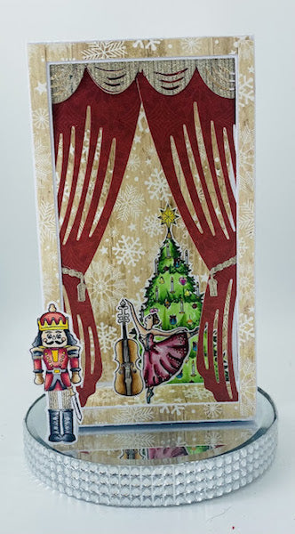 Nutcracker Ballet Shadowbox Card