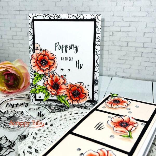 Two Hello Cards that POP with Poppy Flowers