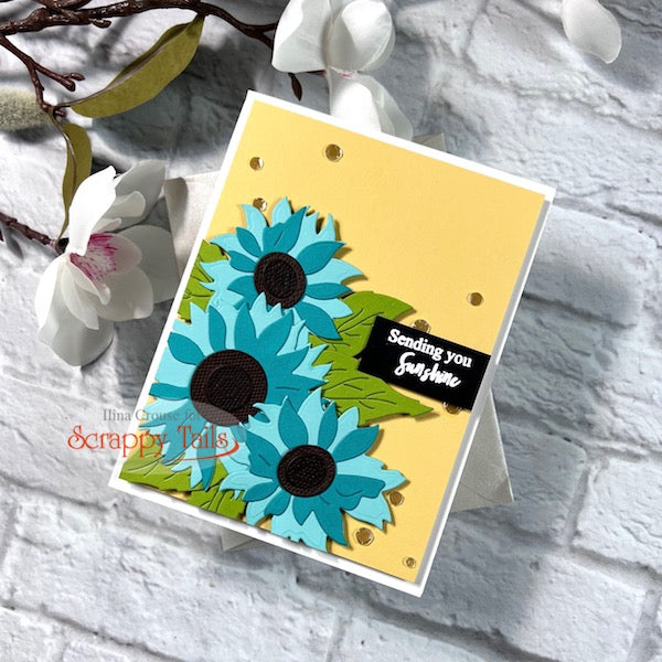 Blue Sunflower Card
