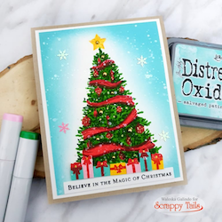 Stamp Layering: Christmas Tree