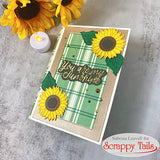 A7 Sunflower Bookframe Cover Plate Metal Craft Die