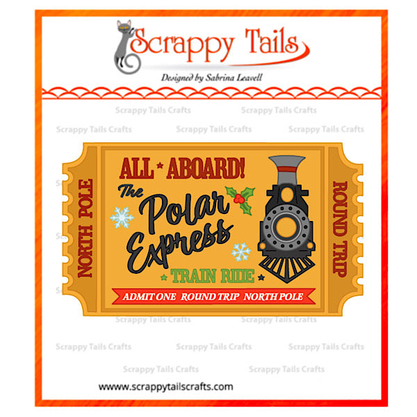 Polar Express Train Ticket Metal Craft Die