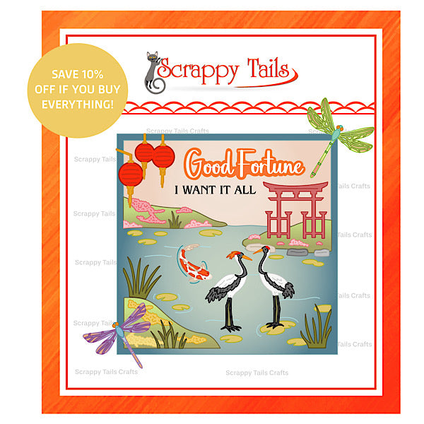 Limited Time - Save 10% - 18 Piece “Good Fortune - I Want It All” Metal Craft Die Bundle