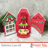 Christmas House A7 Brick Background Metal Craft Die