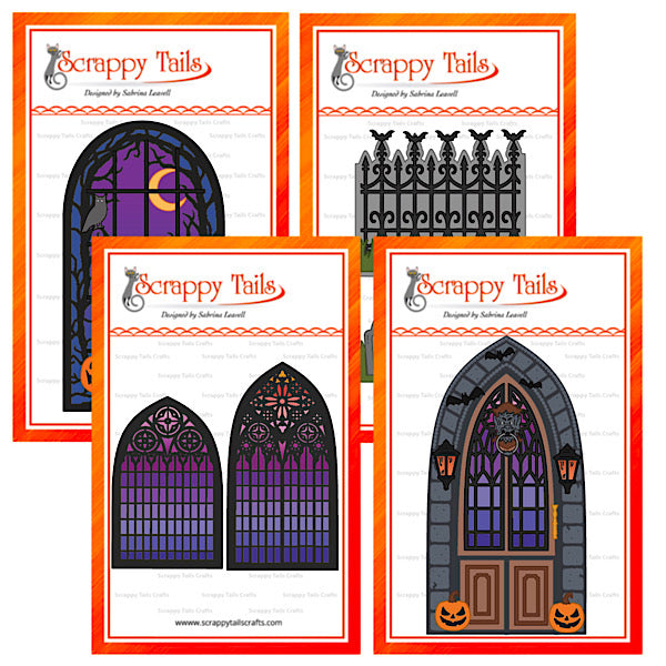 Limited Time - Save 10% - 4 Piece Cathedral Trifold Add-On Metal Craft Die Bundle