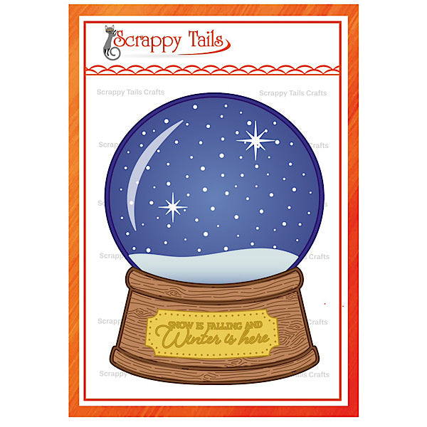 Large Circular Snow Globe Add-On Metal Craft Die