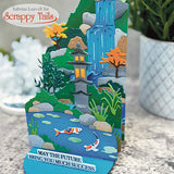 PREORDER SHIPPING 5/28 Waterfall Koi Pond Side-Wings Trifold Add-On Metal Craft Die