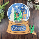 Large Circular Snow Globe Add-On Metal Craft Die