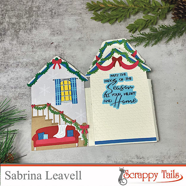 Christmas House Staircase Metal Craft Die