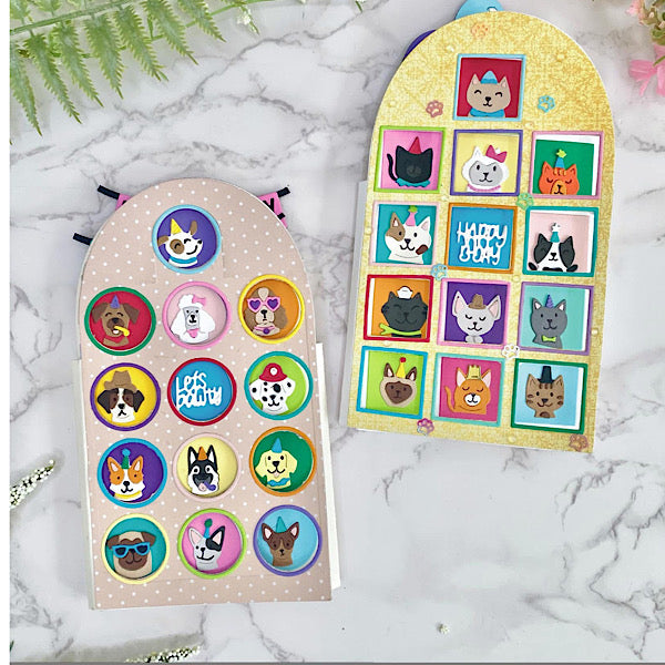 Birthday Cat Window Metal Craft Die