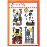 6X8 Tarot Skelly Photopolymer Stamp, 5 Layer Stencil & Coordinating Metal Craft Die Bundle