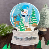 Large Circular Snow Globe Add-On Metal Craft Die