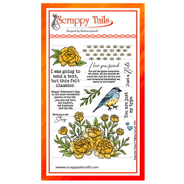 6x8 Typewriter Notes Stamp