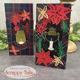 Poinsettia Pop Up Tunnel Card Metal Craft Die - This is the MAIN Tunnel Base