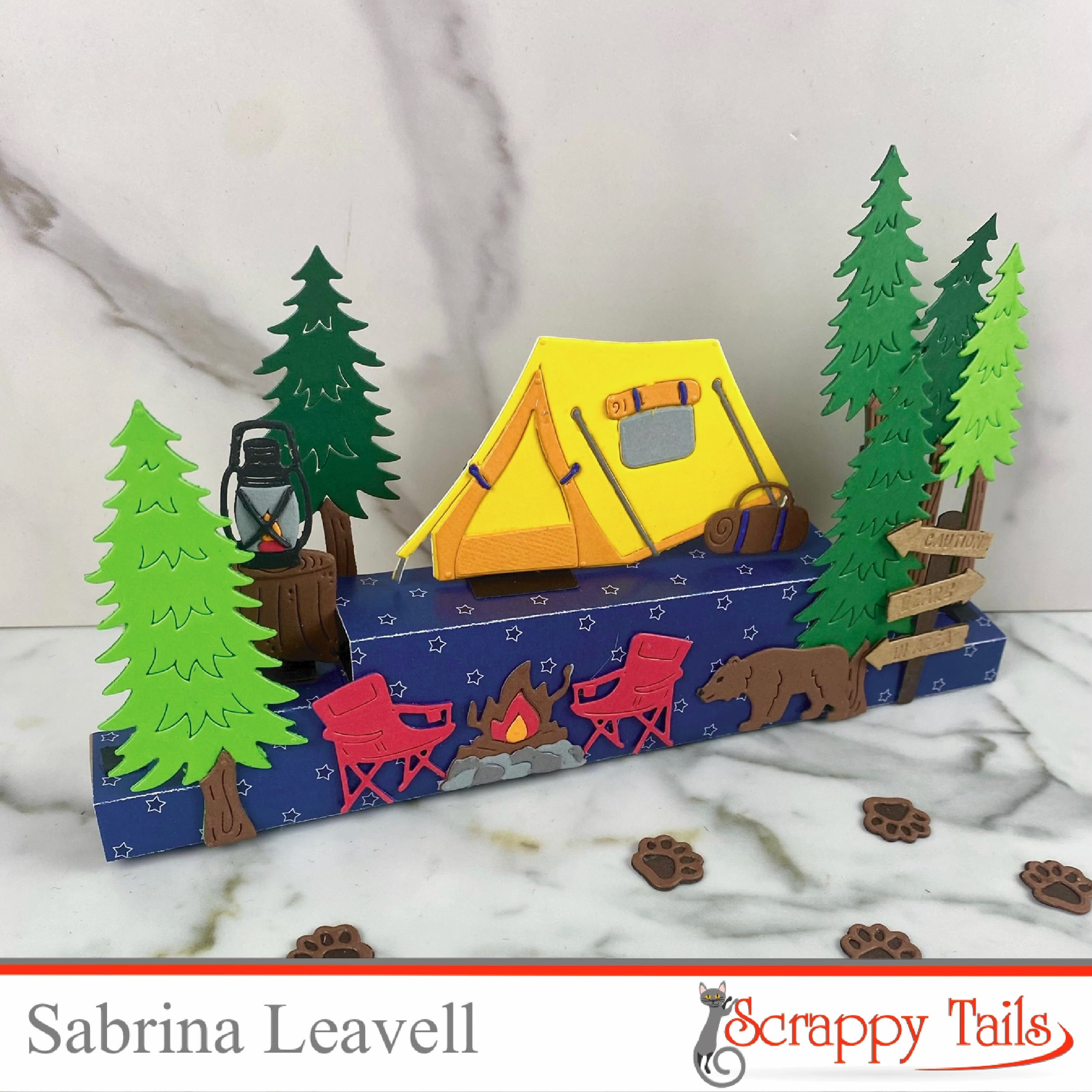 Tent and Campfire Metal Craft Die – Scrappy Tails Crafts