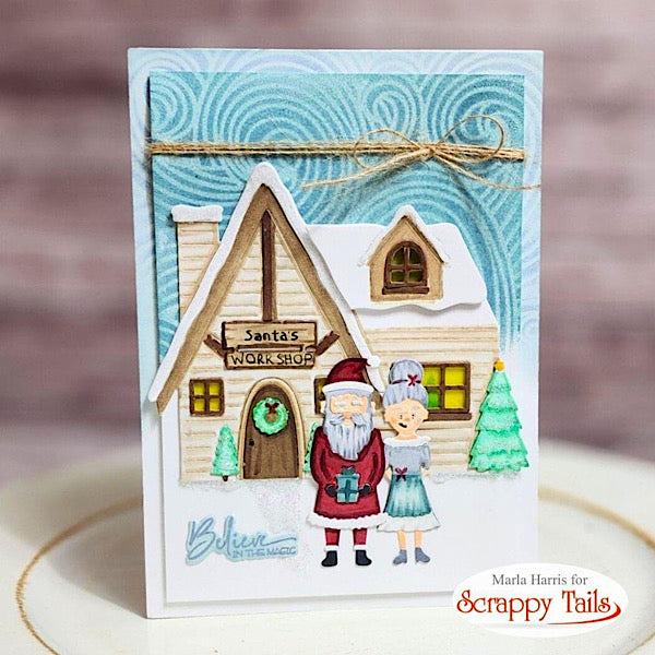 Layering Santa’s Workshop Craft Die – Scrappy Tails Crafts