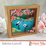 Japanese Cherry Blossom Square Tunnel Pop Up Card Metal Craft Die