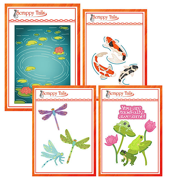 Limited Time - Save 10% - 4 Piece Pond Critters Metal Craft Die Bundle