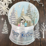 Limited Time Save 10% - 12 Piece “Christmas in July Snow Globe - I Want It All Card Kit” Metal Craft Die Bundle
