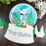 Snow Globe Large Traditional Snowman Add-On Metal Craft Die