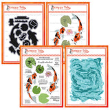 Limited Time - Save 10% - 4 Piece “Good Fortune Stamp & Stencil & Coordinating Metal Craft Die” Bundle
