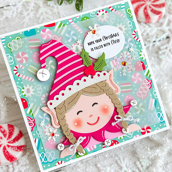 Elf Girl and Elf Boy Add-On Die for Pumpkin Pop Up