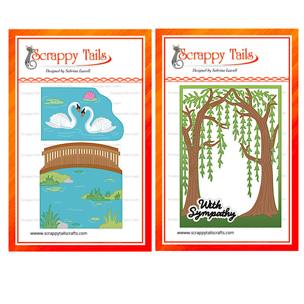 Save 10% - Limited Time - 2 Piece Swan Lake & Willow Tree Metal Craft Die Bundle