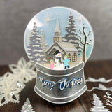 Large Circular Snow Globe Add-On Metal Craft Die