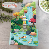 PREORDER SHIPPING 5/28 Waterfall Koi Pond Side-Wings Trifold Add-On Metal Craft Die
