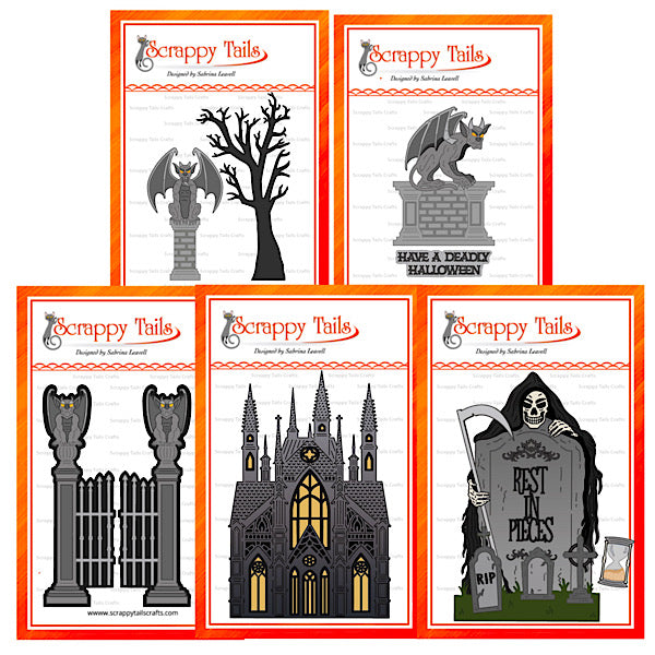 Limited Time - Save 10% - 5 Piece - Grim Reaper/ Gargoyle Metal Craft Die Bundle