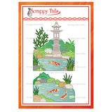 PREORDER SHIPPING 5/28 Waterfall Koi Pond Side-Wings Trifold Add-On Metal Craft Die