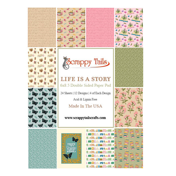 6X8.5 Life Is A Story Designer Pattern Paper