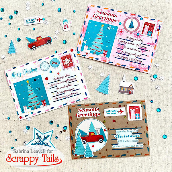 Christmas Postcards and Tags Coordinating Metal Craft Die